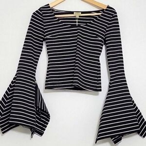 Torn Ronny Kobo Stripe Crop Top